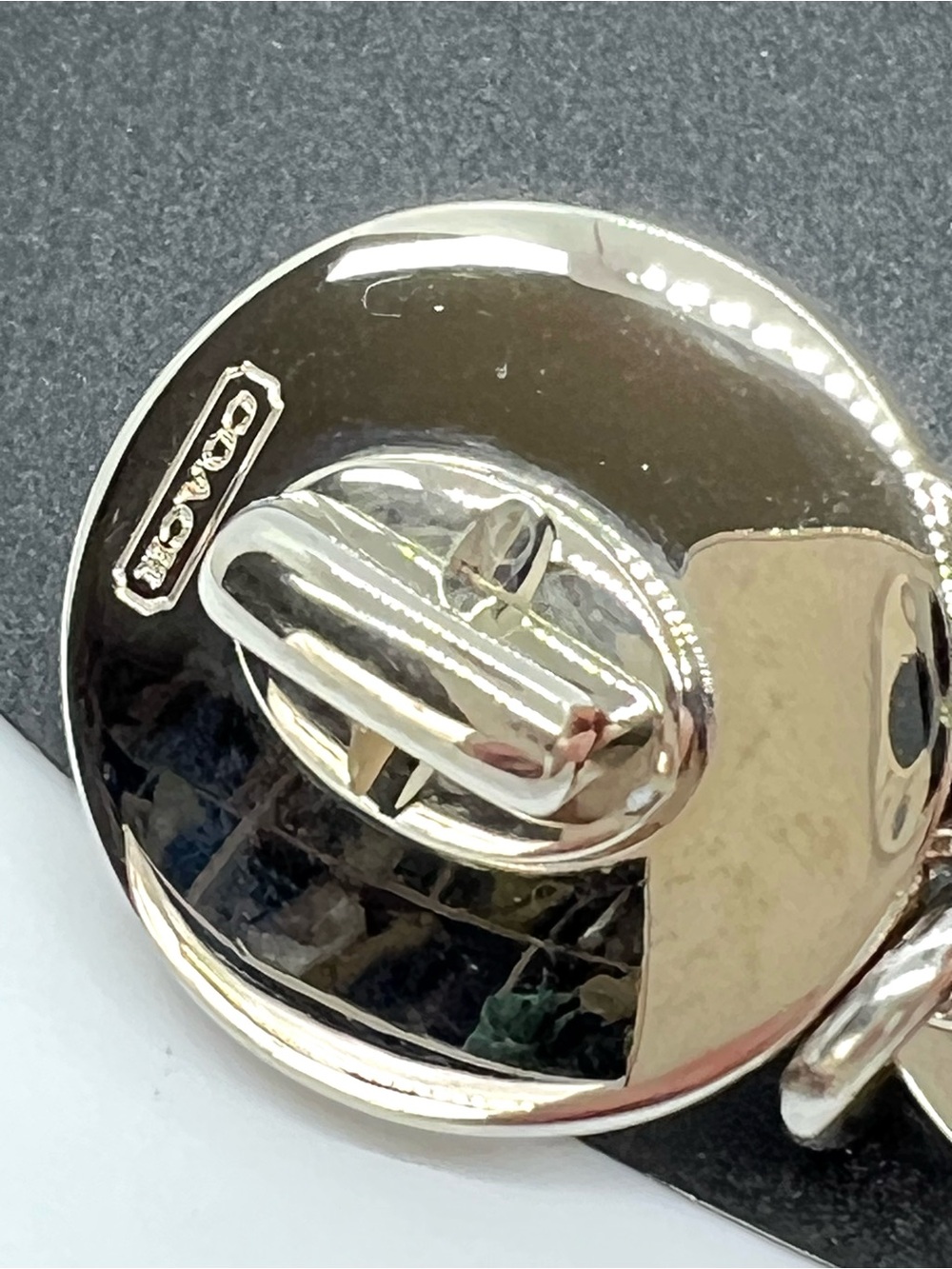 Vintage Coach Turnlock Valet Keychain Silver Tone Bag Charm Authentic - Picture 2 of 13